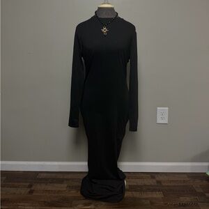 SHEIN Classic Black Long Sleeve Dress